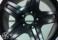 Mercedes G Waggon Matt Black Custom Alloy Wheel Refurbishment With Diamond Cut Lip