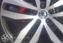 Skoda Diamond Cut Alloy Wheel Refurbishment